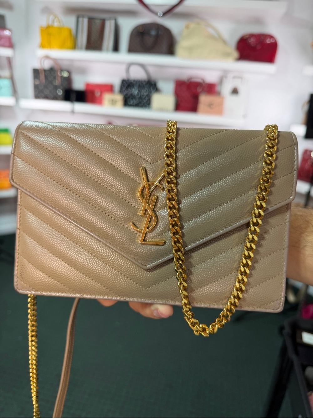 YSL CHEVRON CHAIN BAG